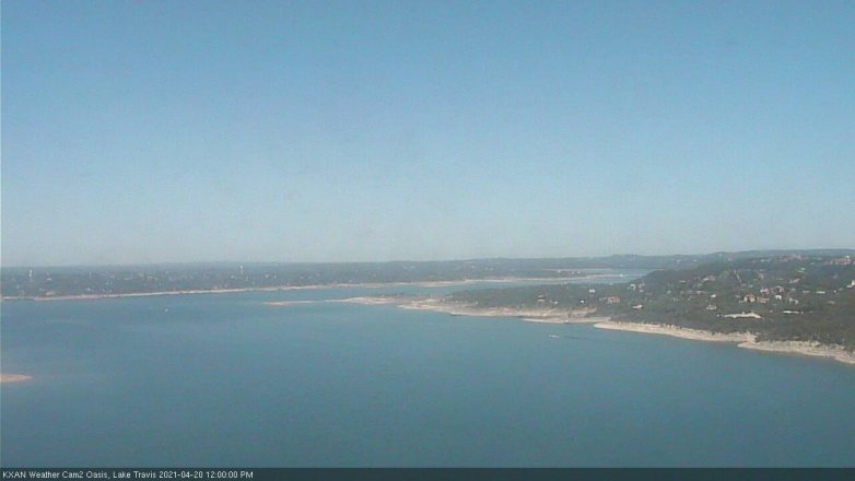 Lake Travis webcam, April 20, 2021 12:00 PM CT