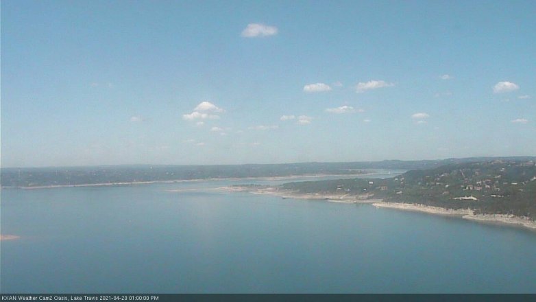 Lake Travis webcam, April 20, 2021 1:00 PM CT