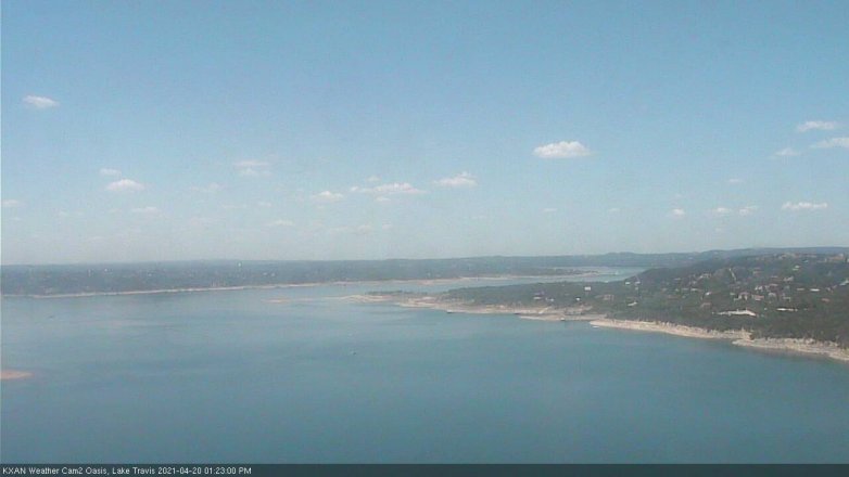 Lake Travis webcam, April 20, 2021 1:25 PM CT