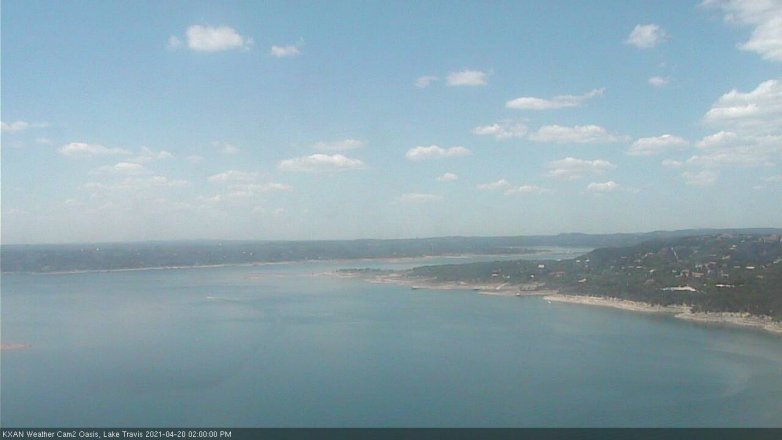 Lake Travis webcam, April 20, 2021 2:00 PM CT