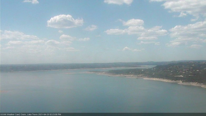 Lake Travis webcam, April 20, 2021 2:25 PM CT