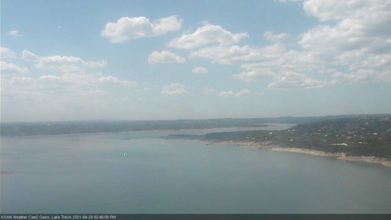 Lake Travis webcam, April 20, 2021 2:45 PM CT
