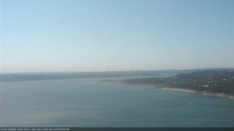 Lake Travis webcam, April 20, 2021 4:00 PM CT