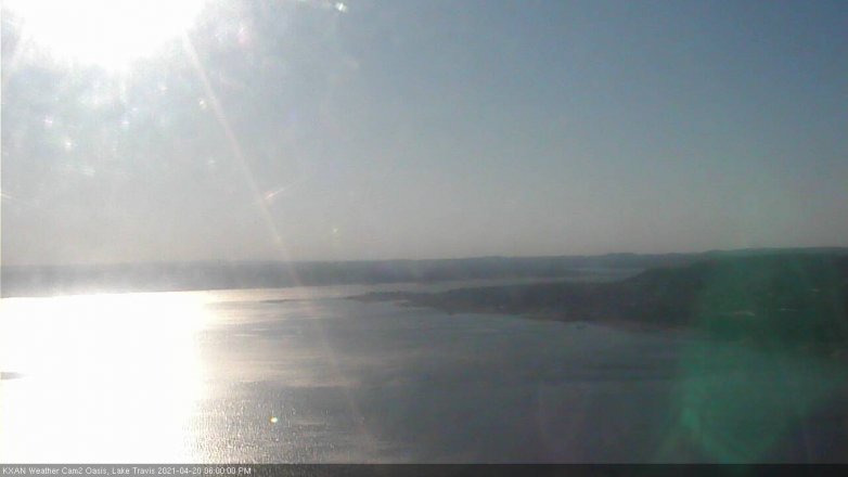 Lake Travis webcam, April 20, 2021 6:00 PM CT