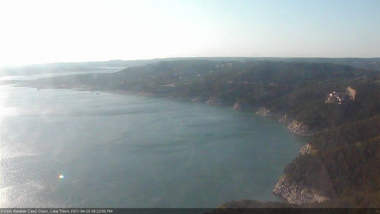 Lake Travis webcam, April 20, 2021 6:25 PM CT