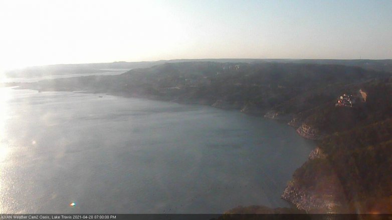 Lake Travis webcam, April 20, 2021 7:00 PM CT