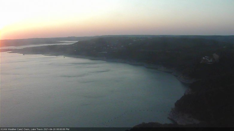 Lake Travis webcam, April 20, 2021 8:00 PM CT