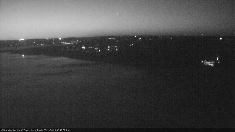Lake Travis webcam, April 20, 2021 8:45 PM CT