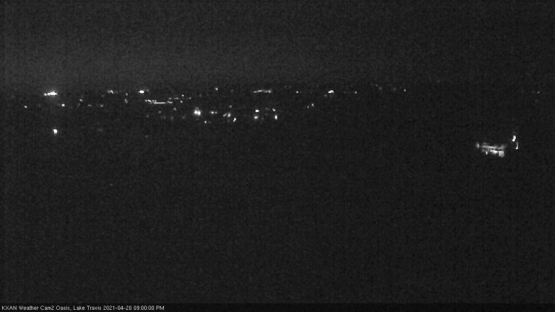 Lake Travis webcam, April 20, 2021 9:00 PM CT
