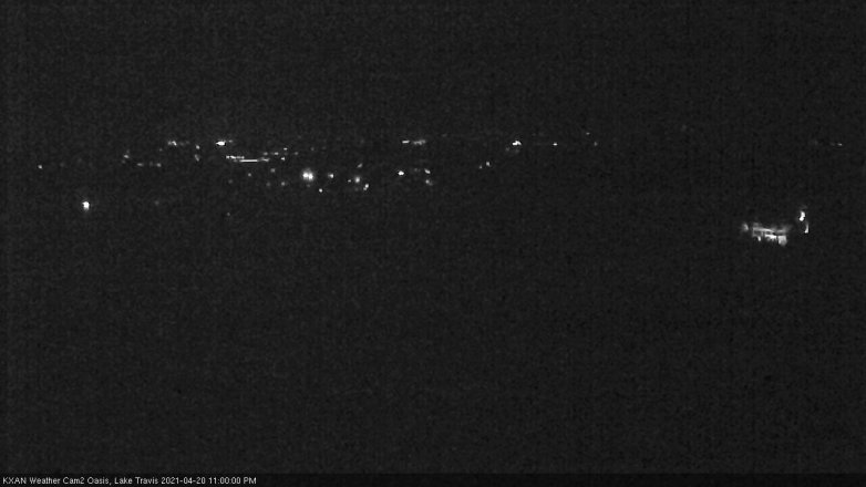 Lake Travis webcam, April 20, 2021 11:00 PM CT
