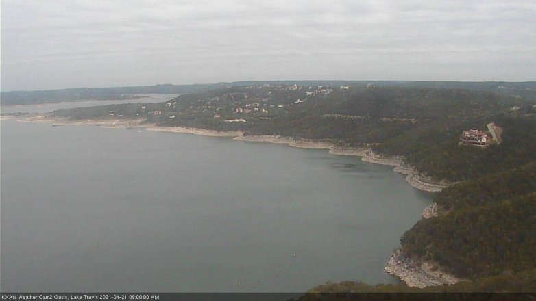 Lake Travis webcam, April 21, 2021 9:00 AM CT