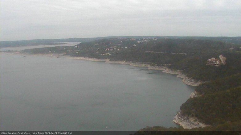 Lake Travis webcam, April 21, 2021 9:45 AM CT