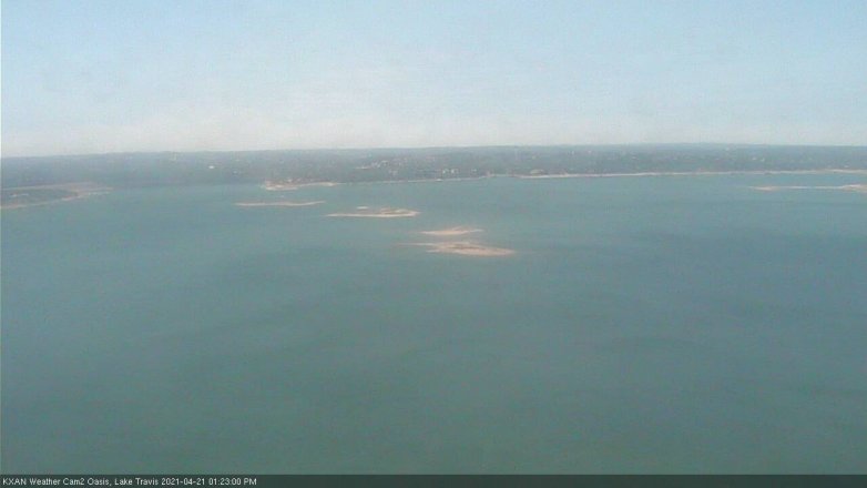 Lake Travis webcam, April 21, 2021 1:25 PM CT