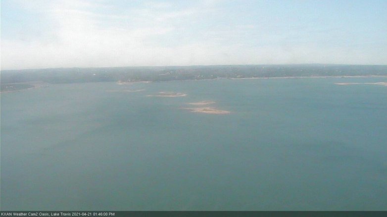 Lake Travis webcam, April 21, 2021 1:45 PM CT