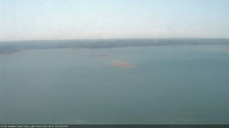Lake Travis webcam, April 21, 2021 3:25 PM CT