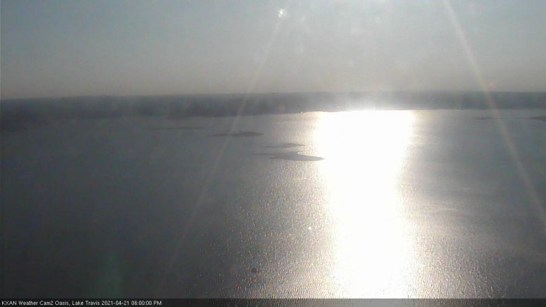 Lake Travis webcam, April 21, 2021 6:00 PM CT