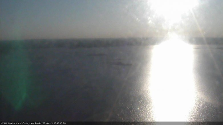 Lake Travis webcam, April 21, 2021 6:45 PM CT