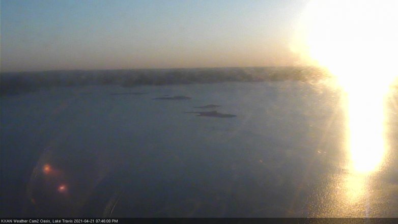 Lake Travis webcam, April 21, 2021 7:45 PM CT