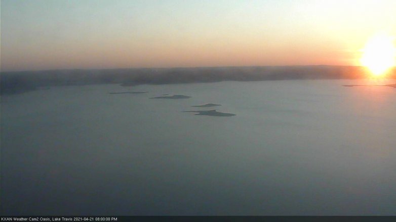 Lake Travis webcam, April 21, 2021 8:00 PM CT