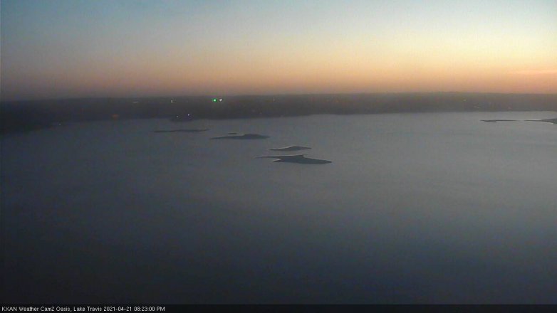 Lake Travis webcam, April 21, 2021 8:25 PM CT