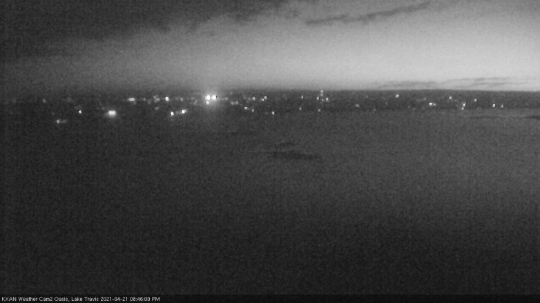 Lake Travis webcam, April 21, 2021 8:45 PM CT