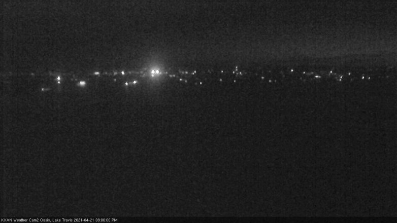 Lake Travis webcam, April 21, 2021 9:00 PM CT