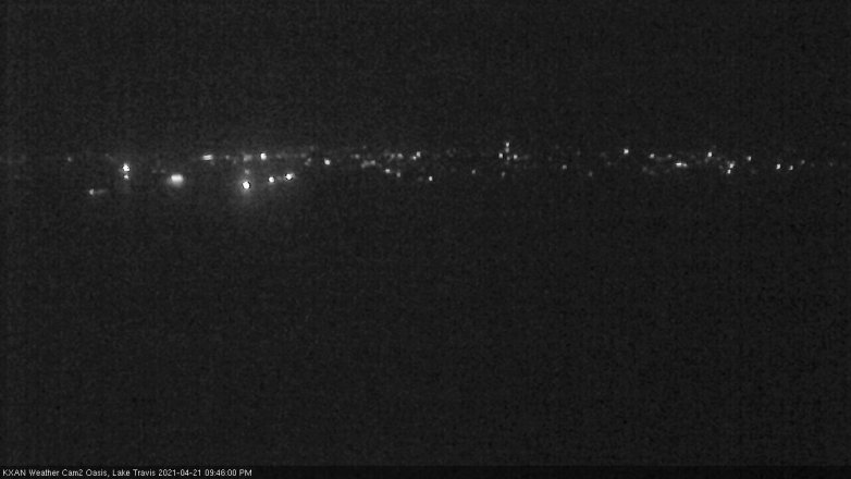 Lake Travis webcam, April 21, 2021 9:45 PM CT
