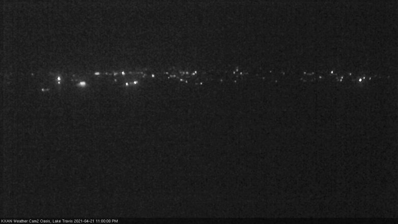 Lake Travis webcam, April 21, 2021 11:00 PM CT