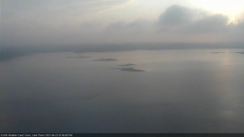 Lake Travis webcam, April 23, 2021 7:45 PM CT