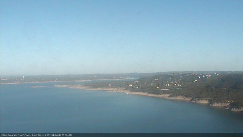 Lake Travis webcam, April 24, 2021 9:00 AM CT