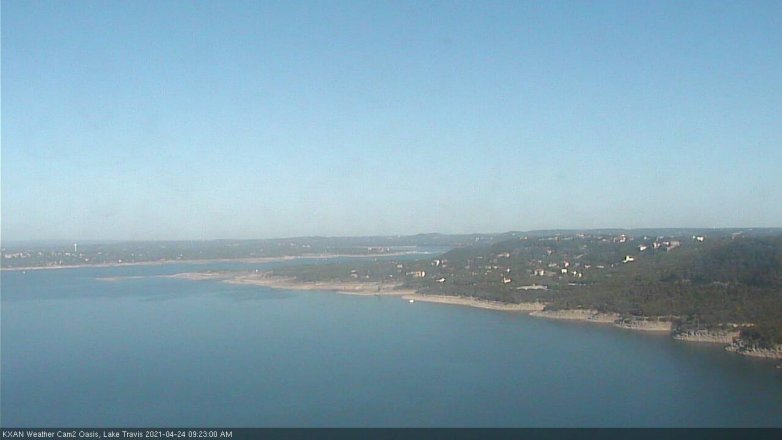 Lake Travis webcam, April 24, 2021 9:25 AM CT
