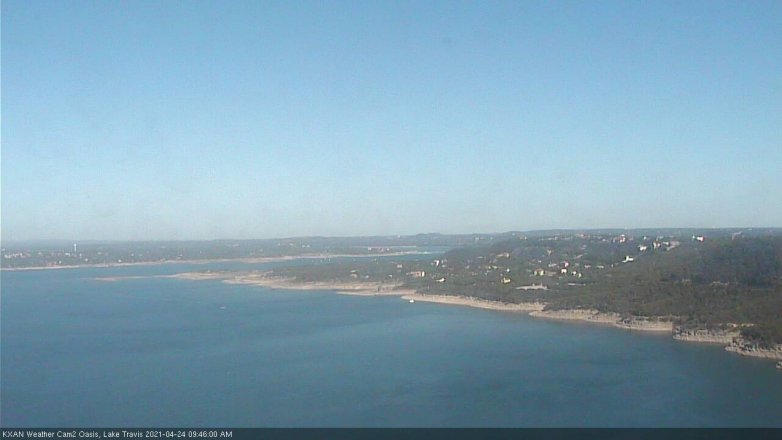 Lake Travis webcam, April 24, 2021 9:45 AM CT