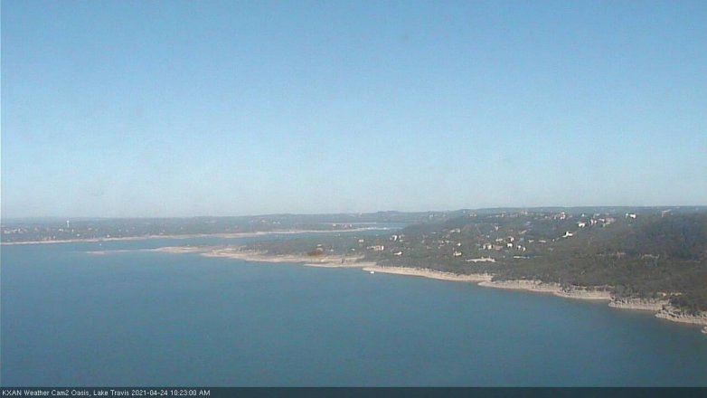 Lake Travis webcam, April 24, 2021 10:25 AM CT