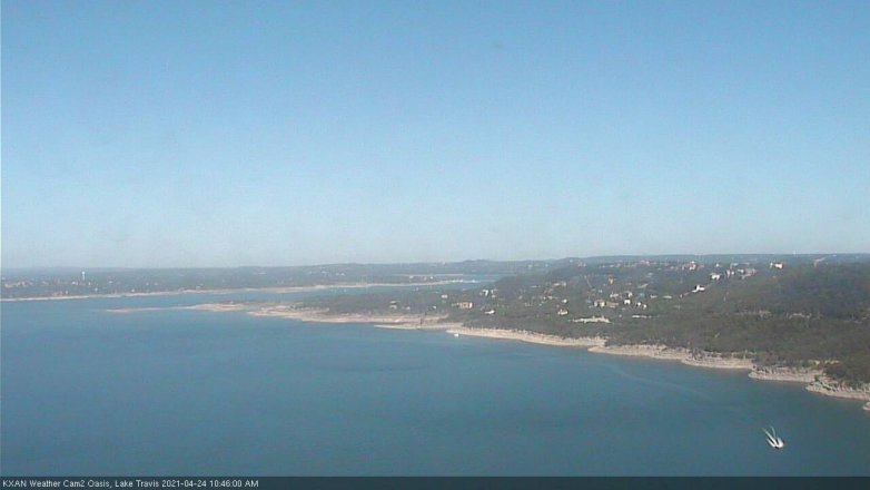 Lake Travis webcam, April 24, 2021 10:45 AM CT