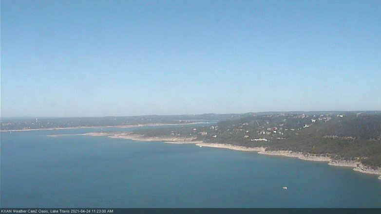 Lake Travis webcam, April 24, 2021 11:25 AM CT