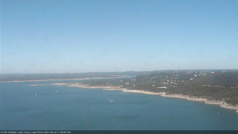 Lake Travis webcam, April 24, 2021 11:45 AM CT