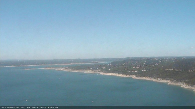 Lake Travis webcam, April 24, 2021 1:00 PM CT