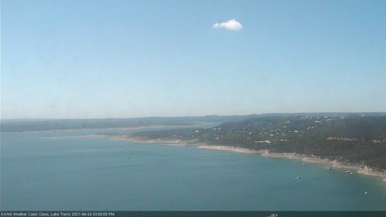 Lake Travis webcam, April 24, 2021 3:00 PM CT