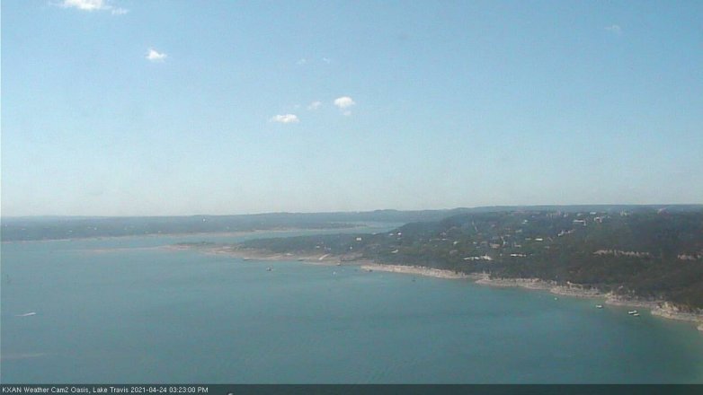 Lake Travis webcam, April 24, 2021 3:25 PM CT