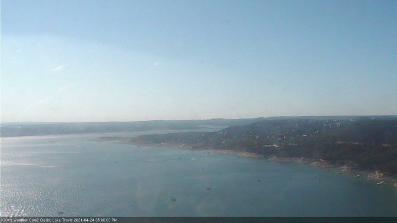 Lake Travis webcam, April 24, 2021 5:00 PM CT