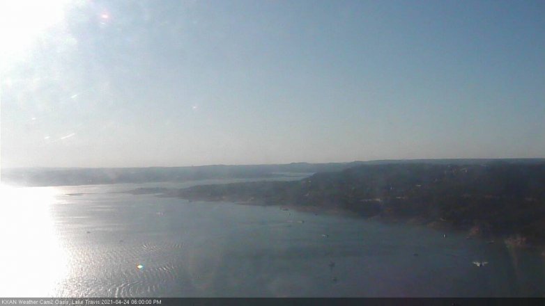 Lake Travis webcam, April 24, 2021 6:00 PM CT