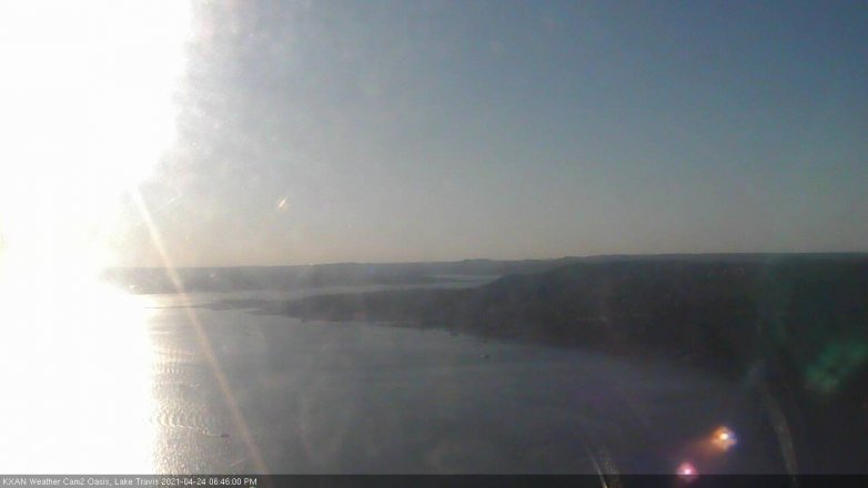 Lake Travis webcam, April 24, 2021 6:45 PM CT