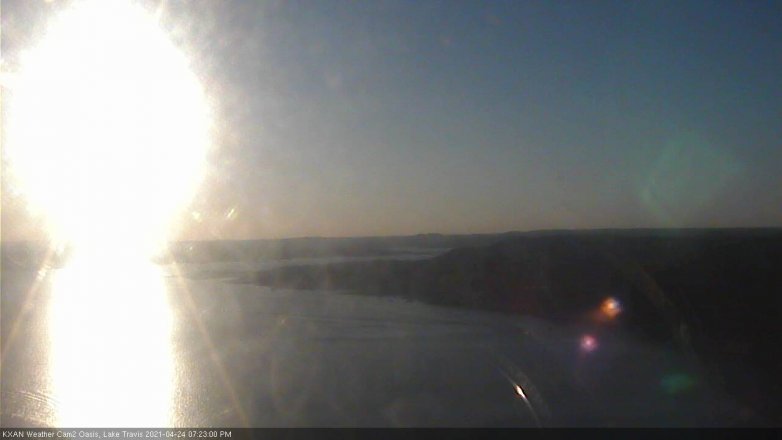 Lake Travis webcam, April 24, 2021 7:25 PM CT