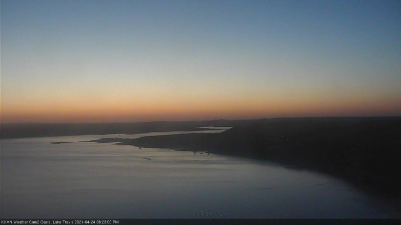 Lake Travis webcam, April 24, 2021 8:25 PM CT