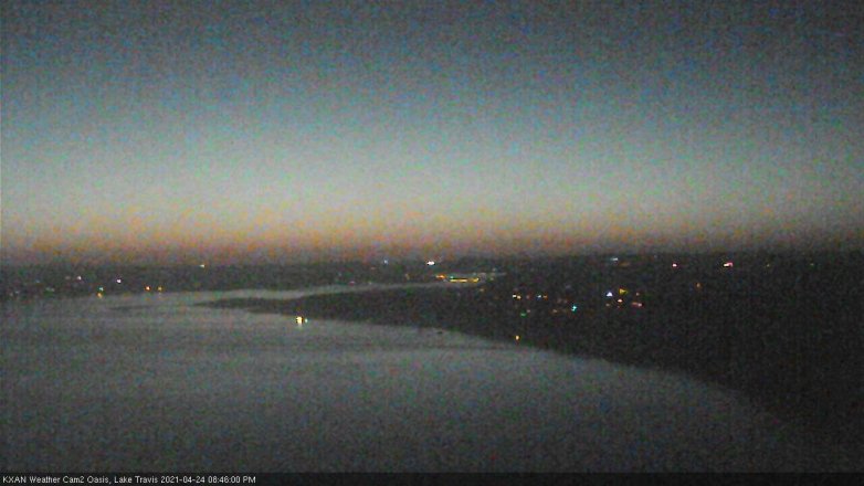 Lake Travis webcam, April 24, 2021 8:45 PM CT