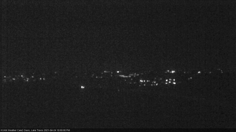Lake Travis webcam, April 24, 2021 10:00 PM CT