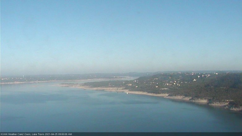 Lake Travis webcam, April 25, 2021 9:00 AM CT
