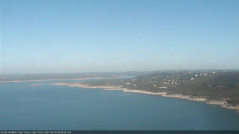 Lake Travis webcam, April 25, 2021 9:45 AM CT