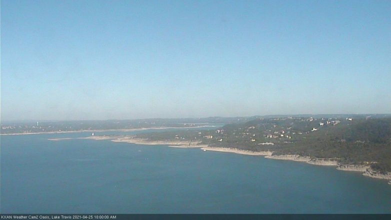 Lake Travis webcam, April 25, 2021 10:00 AM CT