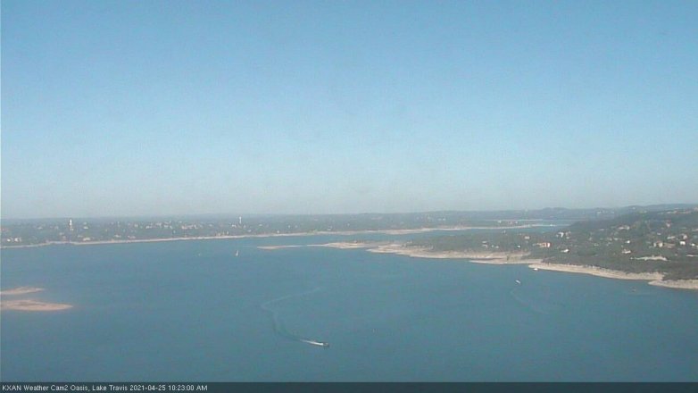 Lake Travis webcam, April 25, 2021 10:25 AM CT
